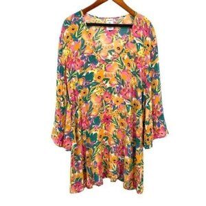 Anne Cole Women's Flounce Floral Tunic Swimsuit Coverup